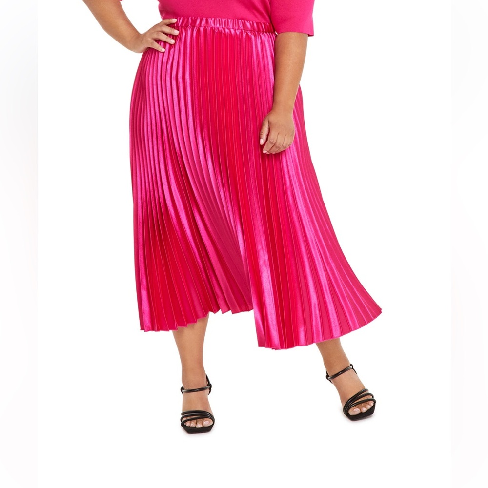 Anne Klein Amaranth pleated skirt